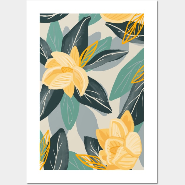 Magnolia Garden Print Wall Art by Off The Hook Studio